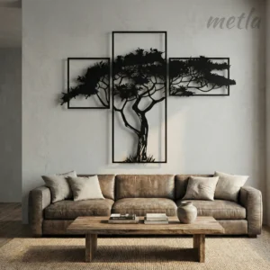 Afrika Ağacı Metal Tablo